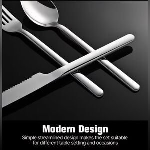 Premium Cutlety Set Steel 20 Pieces - Silver
